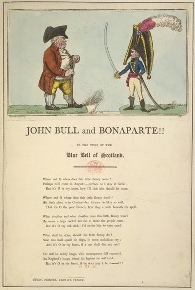 John Bull en Bonaparte door English School