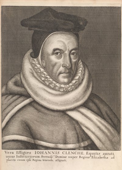 John Clenche, uit Historische Gedenktekens van de Engelse Wetten door William Dugdale, Londen 1666 door English School