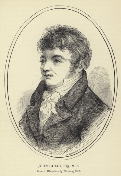 John Gully, Esquire, MR, naar een miniatuur van Hudson, 1815 door English School