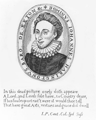 John Harington, 2e Baron Harington van Exton (gravure) door English School