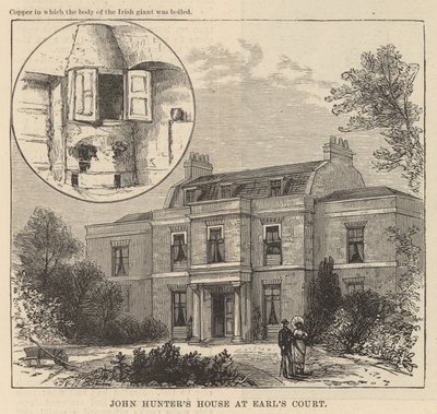 Het huis van John Hunter bij Earls Court door English School