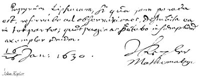 Johannes Kepler door English School