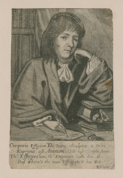 John Norton; frontispice voor Scholars Vade Mecum, 1674 door English School