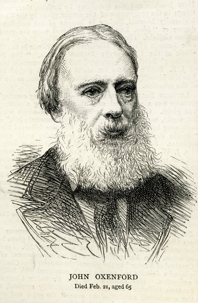 John Oxenford (1812-77) illustratie uit The Graphic 1877 door English School