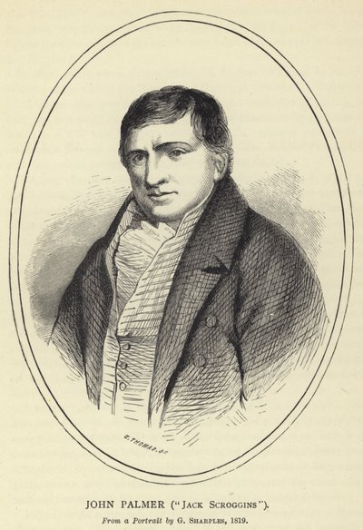 John Palmer, Jack Scroggins, naar een portret van G Sharples, 1819 door English School