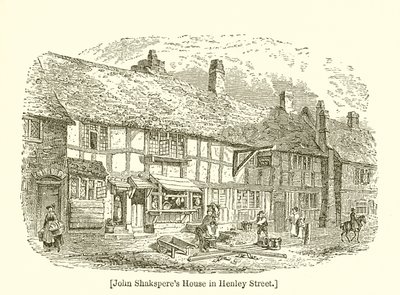 Huis van John Shakespeare in Henley Street door English School