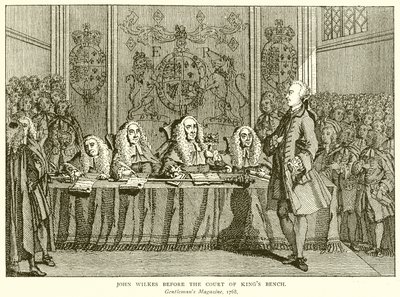 John Wilkes voor het Hof van Koningsbank door English School