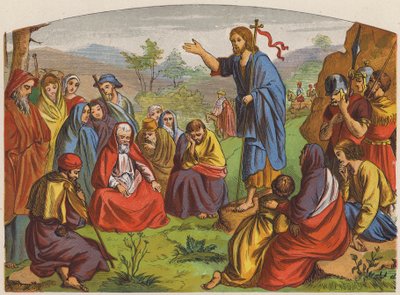 Johannes de Doper predikend in de wildernis van Judea door English School