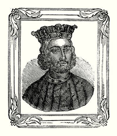 John werd geboren in 1167, gekroond in 1199 en stierf in 1216 door English School