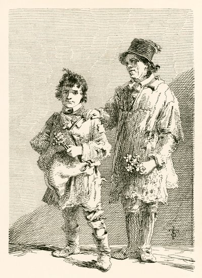 Joseph Thake en zijn zoon, die ratelpuzzels maakten door English School