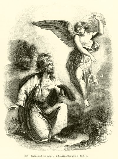 Jozua en de engel, Agostino Carracci, Jozua v door English School