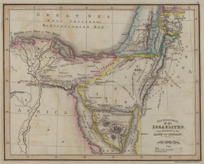 Reizen van de Israëlieten, van Egypte naar het Land van Kanaän door English School