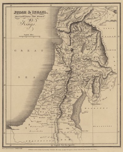 Juda en Israël, illustratie bij de boeken van Koningen (gravure) door English School