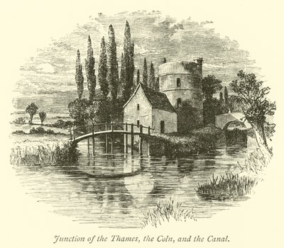 Kruising van de Theems, de Coln en het kanaal door English School