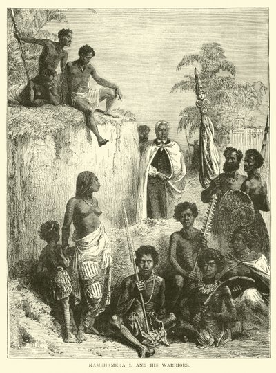 Kamehameha I en zijn krijgers door English School