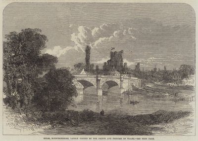 Kelso, Roxburghshire, onlangs bezocht door de Prins en Prinses van Wales door English School