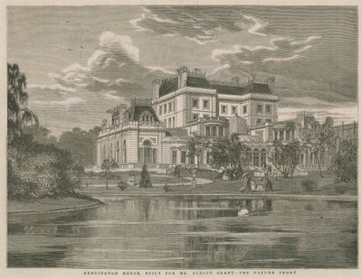 Kensington House, gebouwd voor de heer Albert Grant, de tuinzijde door English School