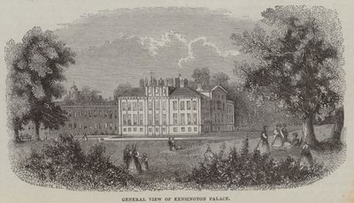 Kensington Palace, Londen (gravure) door English School