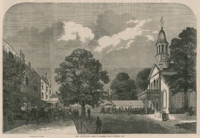 Kew Kerk en Groen op de trouwdag van Prinses Mary door English School