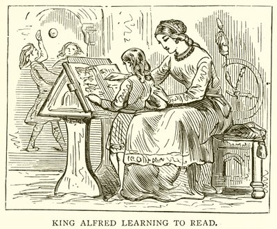 Koning Alfred leert lezen door English School