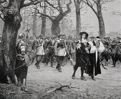 Koning Charles I (1600-49) op weg naar zijn executie door English School