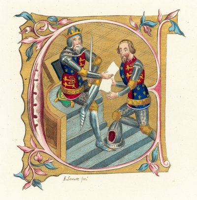 Koning Edward III en Prins Edward door English School
