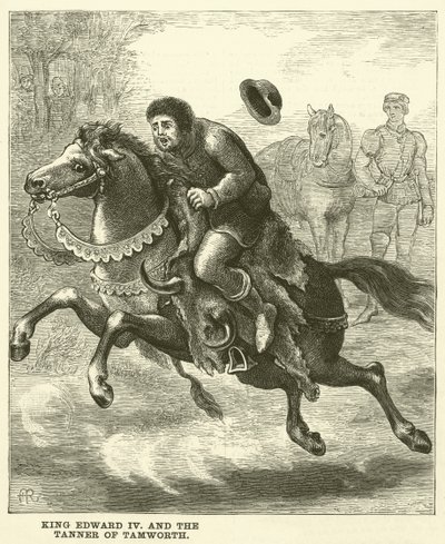 Koning Edward IV en de leerlooier van Tamworth (gravure) door English School