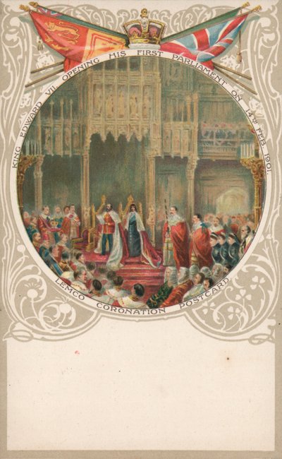 Koning Edward VII opent zijn eerste Parlement op 14 februari 1901 door English School