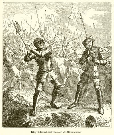 Koning Edward en Eustace de Ribeaumont door English School