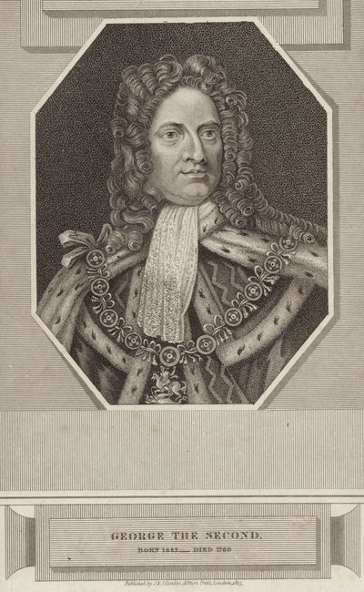 Koning George II van Groot-Brittannië en Ierland door English School