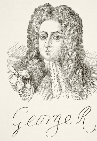 Koning George I van Engeland, uit 
