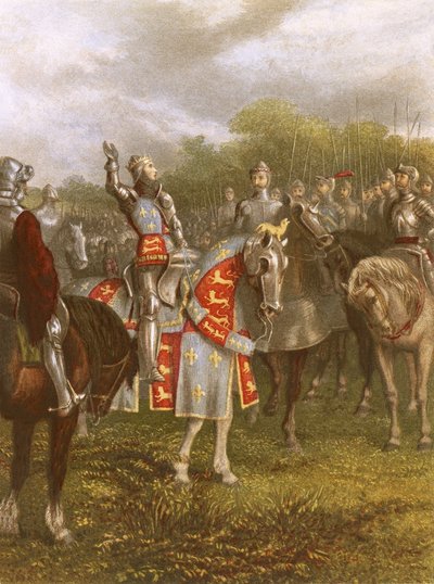 Koning Hendrik V bij Agincourt door English School