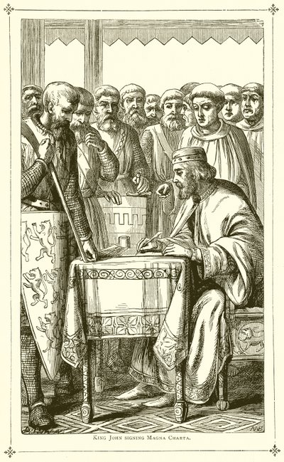 Koning Jan Ondertekent de Magna Charta door English School