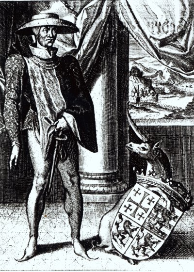 Koning Jan van Brienne, Koning van Jeruzalem (gravure) door English School
