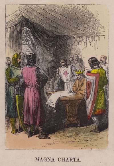 Koning Jan ondertekent de Magna Carta door English School