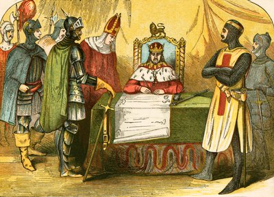 Koning Jan ondertekent de Magna Charta door English School