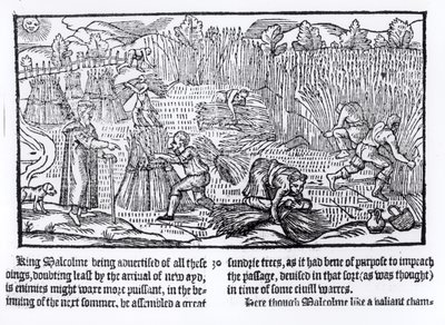 Koning Malcolm van Schotland observeert landbouwarbeid, 1586 door English School