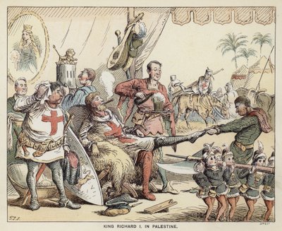 Koning Richard I in Palestina door English School