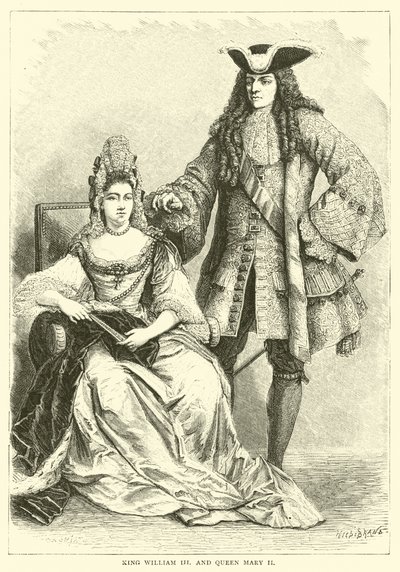 Koning Willem III en Koningin Maria II door English School