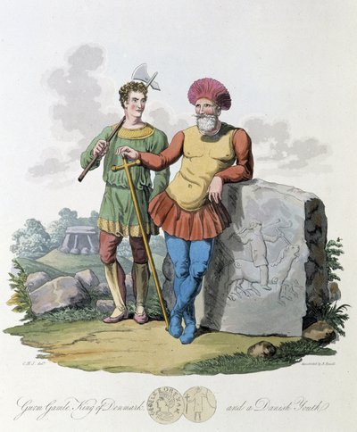 Koning van Denemarken en jonge Deen - in 
