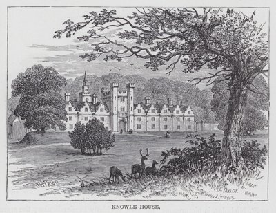 Knowle House (gravure) door English School