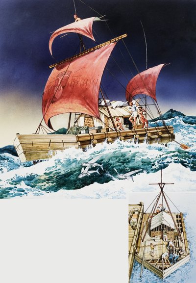 Kon-Tiki op zijn epische reis door English School
