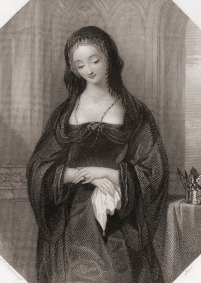 Lady Grey. Hoofd vrouwelijke personage uit Shakespeares toneelstuk Koning Hendrik VI door English School