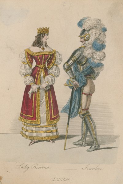 Lady Rowena en Ivanhoe door English School