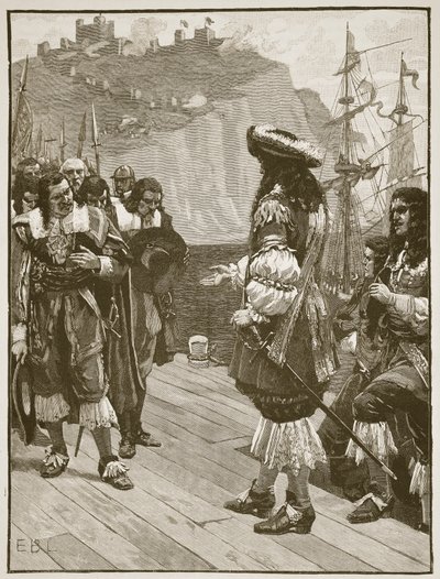 Landing van Charles II in Dover, 26 mei 1660, illustratie uit Cassells Illustrated History of England door English School
