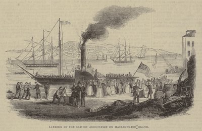Landing van de Britse Vereniging op Haulbowline Island door English School