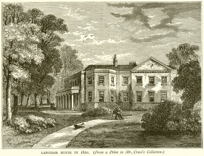 Langham Huis in 1820 door English School