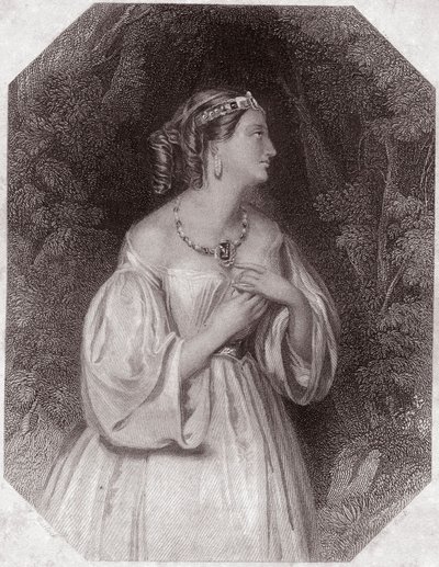 Lavinia, dochter van Titus, verloofde van Bassianus (Titus Andronicus of La Tres Lamentable Roman Tragedie door Titus Andronicus) in - 