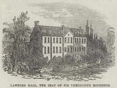 Lawford Hall, de zetel van Sir Theodosius Boughton door English School