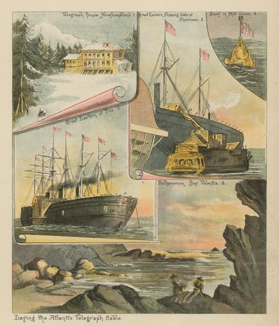 Het Leggen van de Atlantische Telegraafkabel door English School